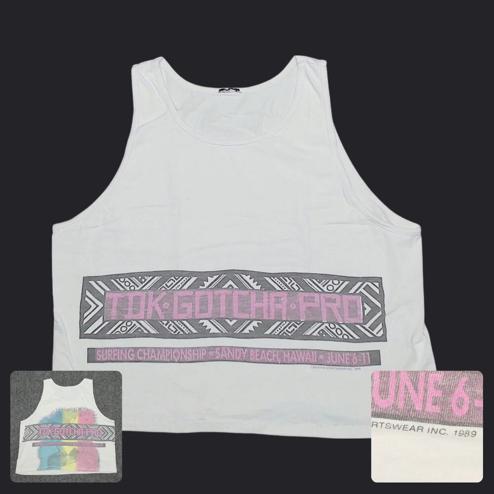 Gotcha | Vintage 1989 Hawaii Surf Boxy Crop Top XL